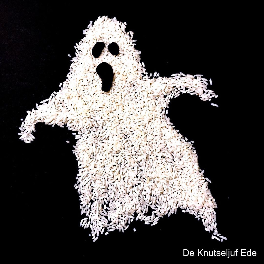 De Knutseljuf Ede on Instagram: “Booooo! Ik ben het verschrikkelijke Rijstspook! ??? ik verdwijn alleen als je me kookt en opeet ? . This ghost (of rice) joins some great…”