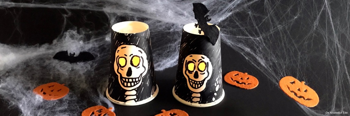 Halloween skeletten sfeerlichtjes - Crea met Kids