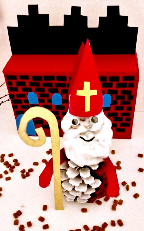 Sinterklaas knutselen van dennenappels » Crea met kids