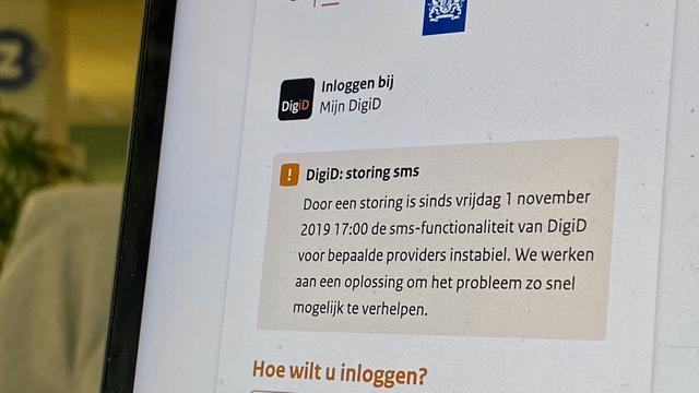 Storing bij DigiD zorgt voor problemen met inloggen via sms | NU - Het laatste nieuws het eerst op NU.nl