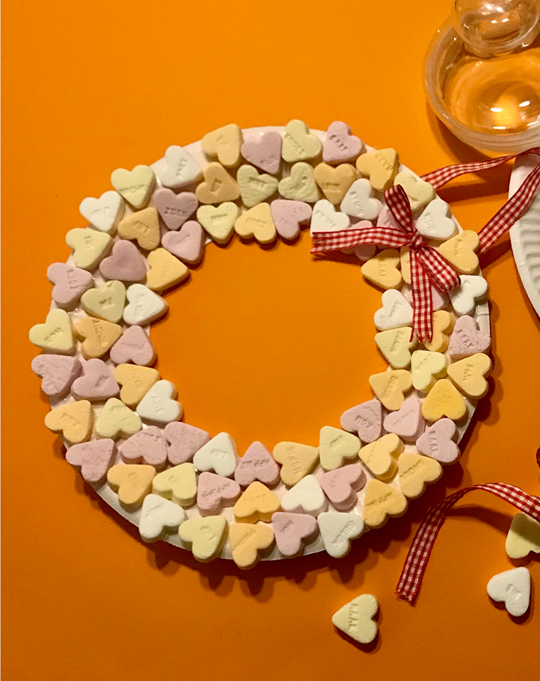 Vruchtenhartjes krans voor Valentijnsdag » Crea met kids