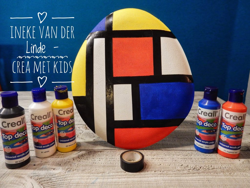 Paasei maken in de stijl van Mondriaan » Crea met kids