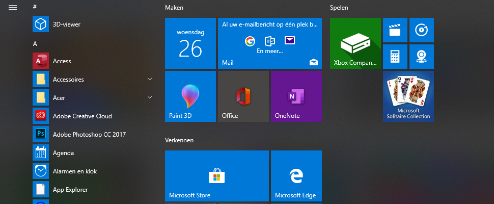 Microsoft wil mogelijk af van live-tegels in startmenu               | Computer Idee