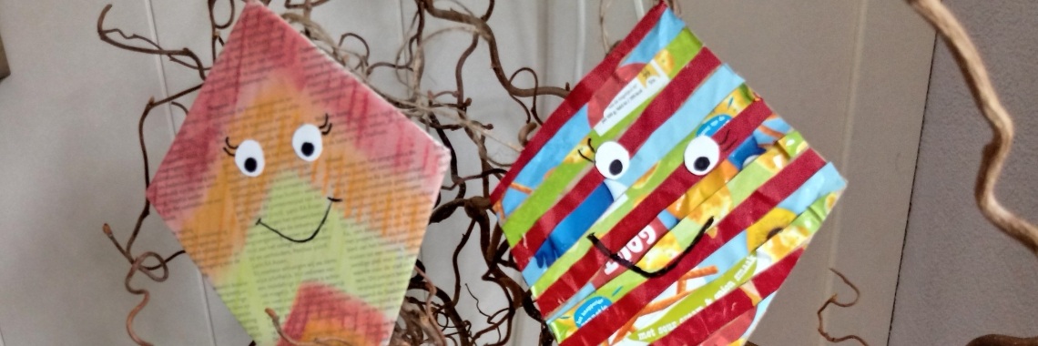 Vlieger maken krantenkunst » Crea met kids