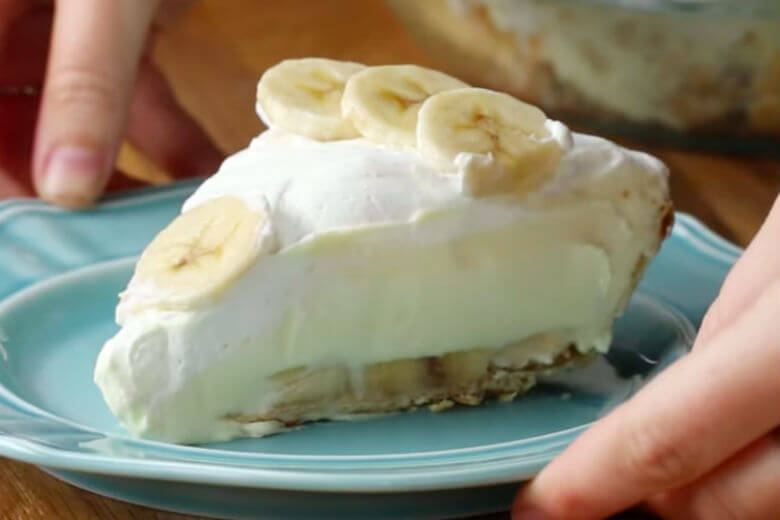 Recept: supersnelle bananentaart met romige crèmevulling