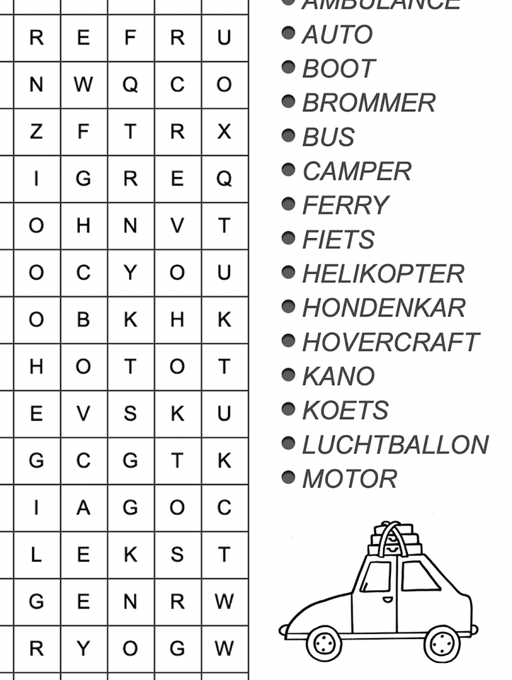 Woordzoekers voor kinderen » Crea met kids