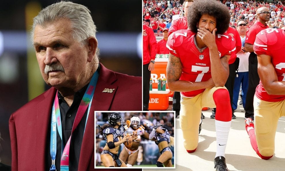 Pro Football Hall of Fame coach Mike Ditka says "kneeling athletes should 'get the HELL out of the country!' Do you agree? - The Daily Clown