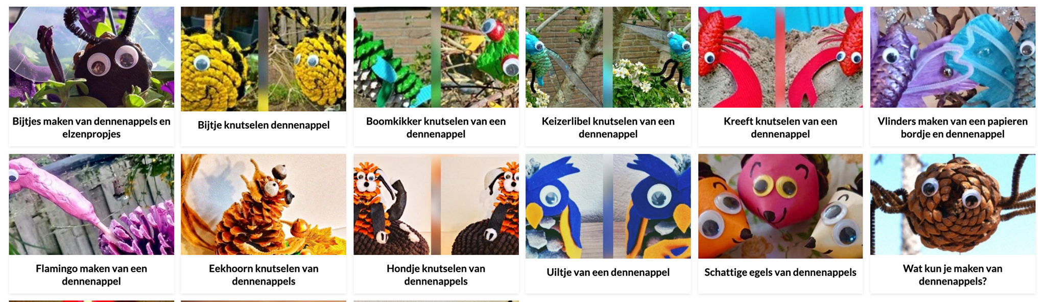 Creatief met dennenappels » Crea met kids