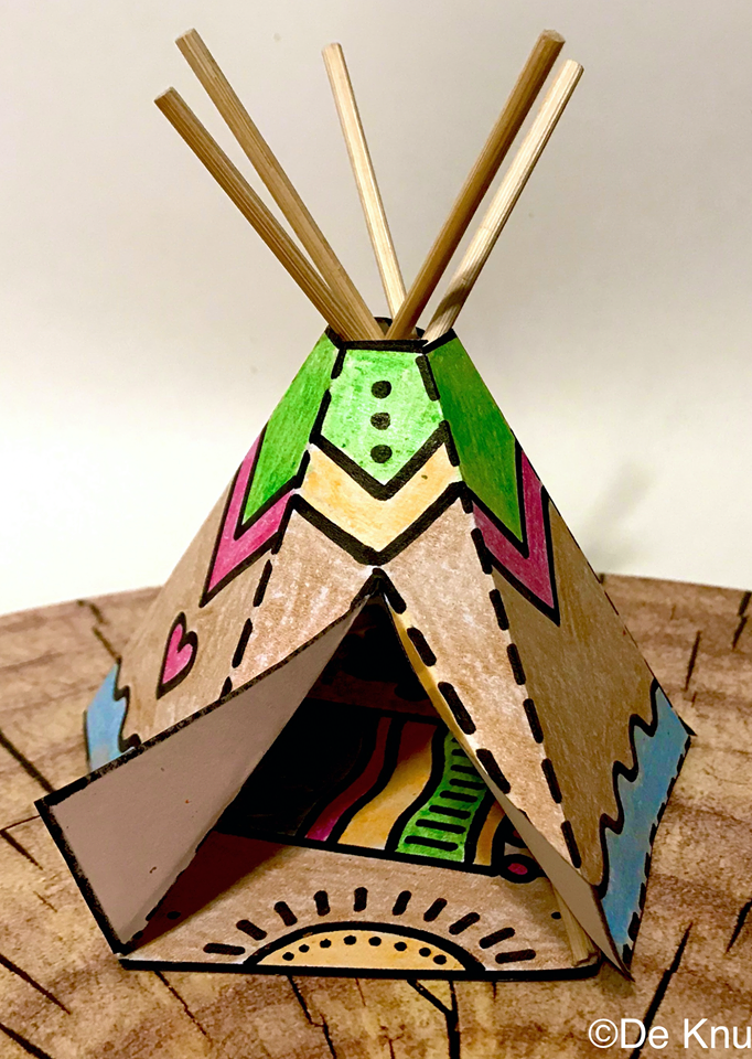 Indianen Tipi knutselen » Crea met kids