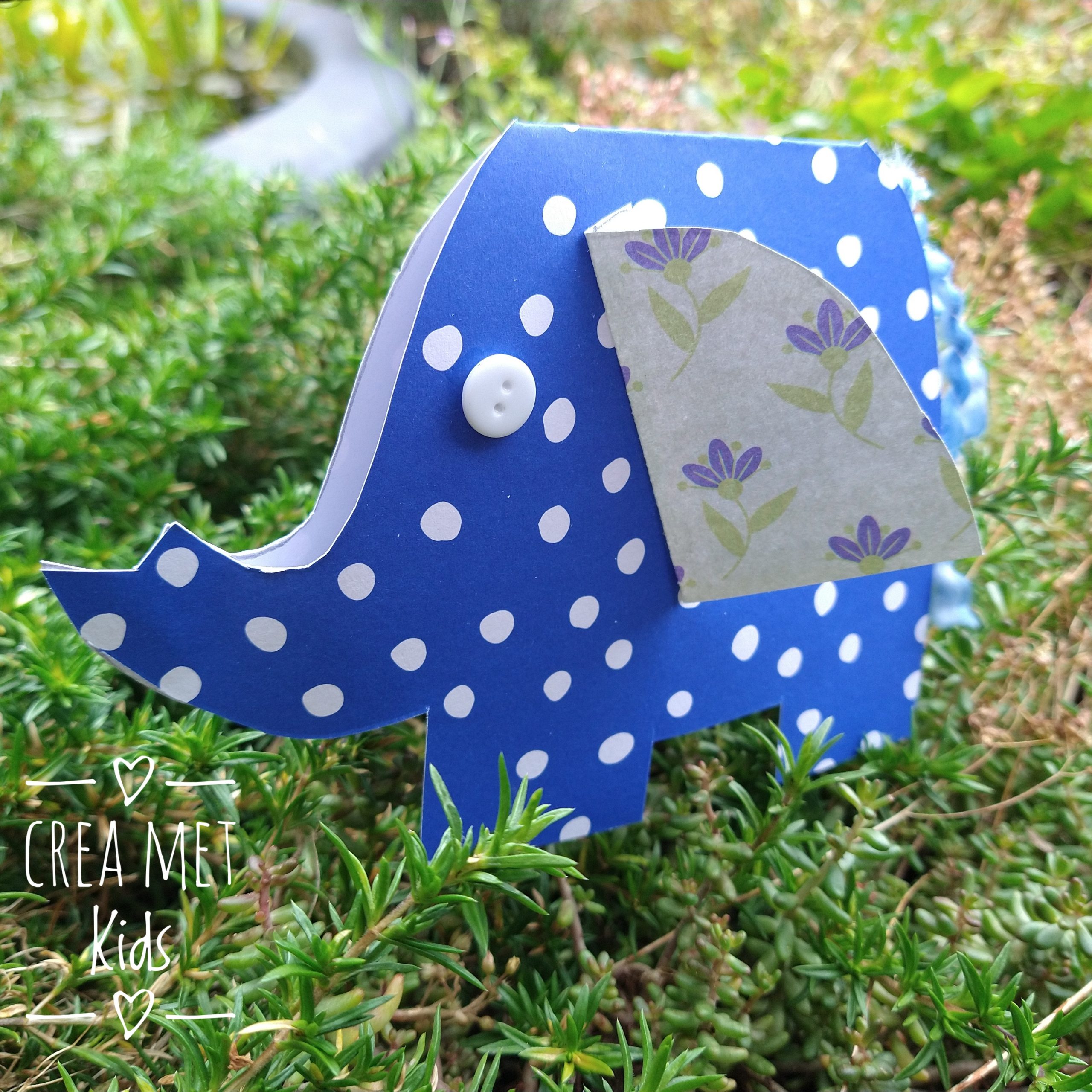 Olifant knutselen van papier incl. template » Crea met kids