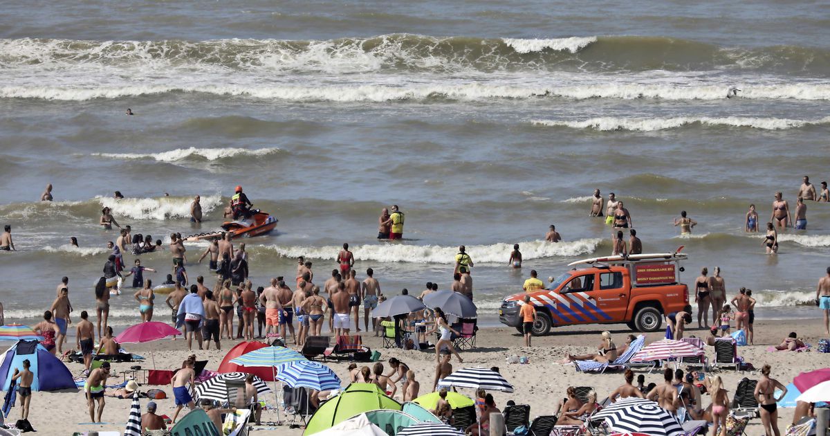 Rode vlag op Haagse strand, tientallen mensen uit zee gehaald | Binnenland | Telegraaf.nl