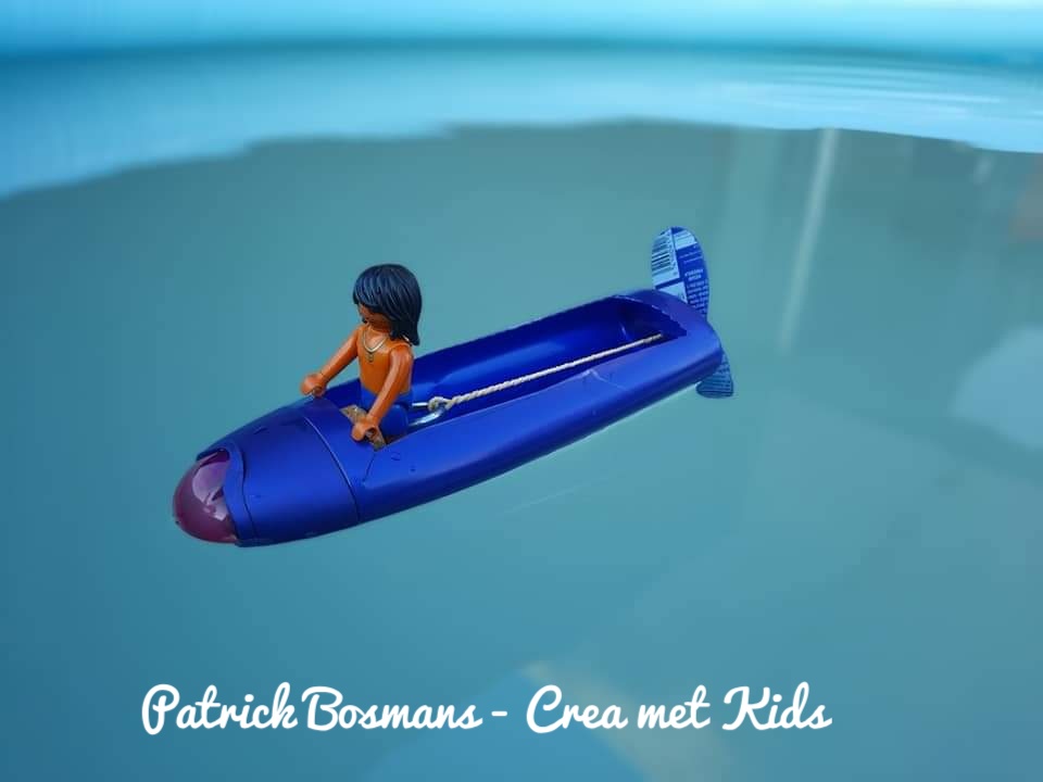 Motorbootje knutselen en laten varen van een shampoofles! » Crea met kids