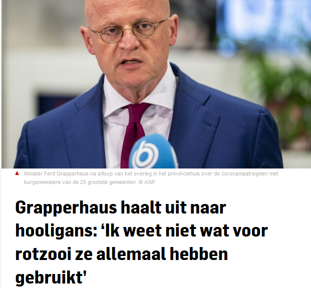 Grapperhaus: groot gelijk, het is allemaal bullshit | De Binnenlandsche Bataafsche Courant