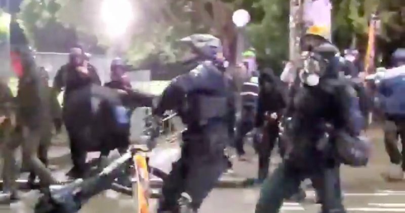 MUST SHARE: WATCH: Officer Hit Over The Head With Metal Bat