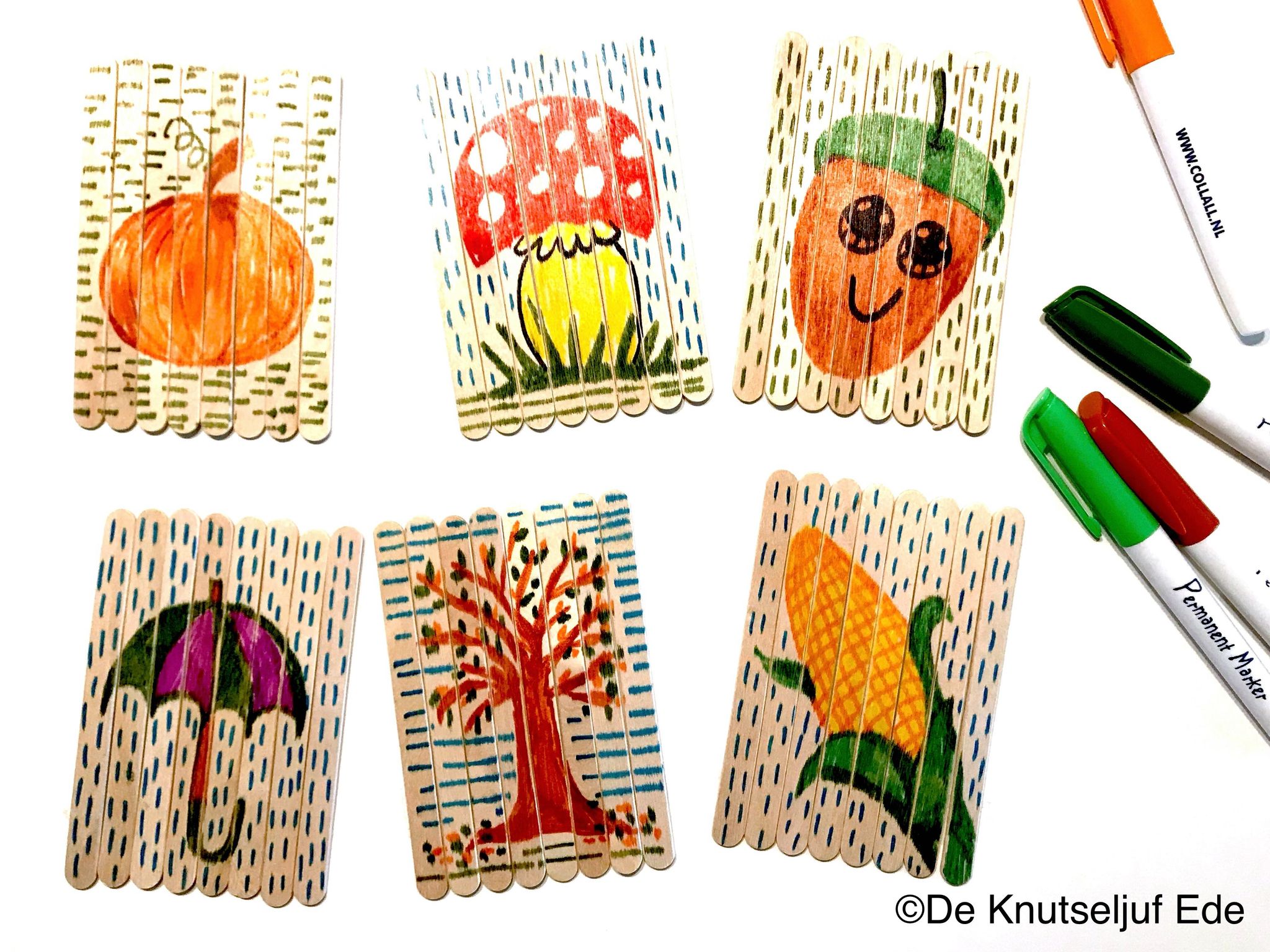 Herfstige Puzzelstokjes » Crea met kids