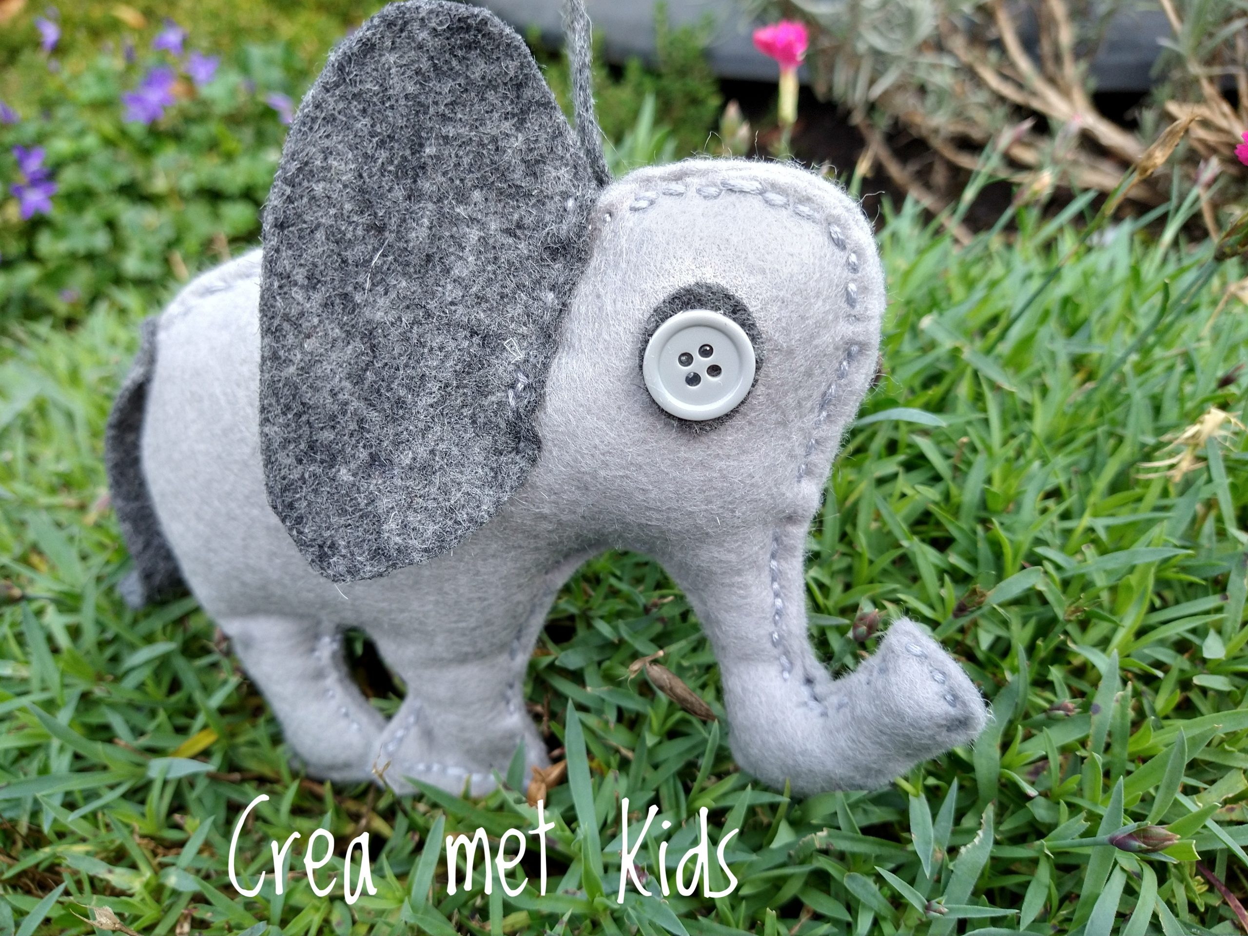 Schattig olifantje maken van vilt met gratis patroon! » Crea met kids