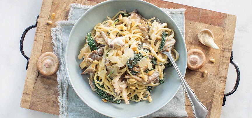 Pasta met paddenstoelen - in roomsaus - Leuke recepten