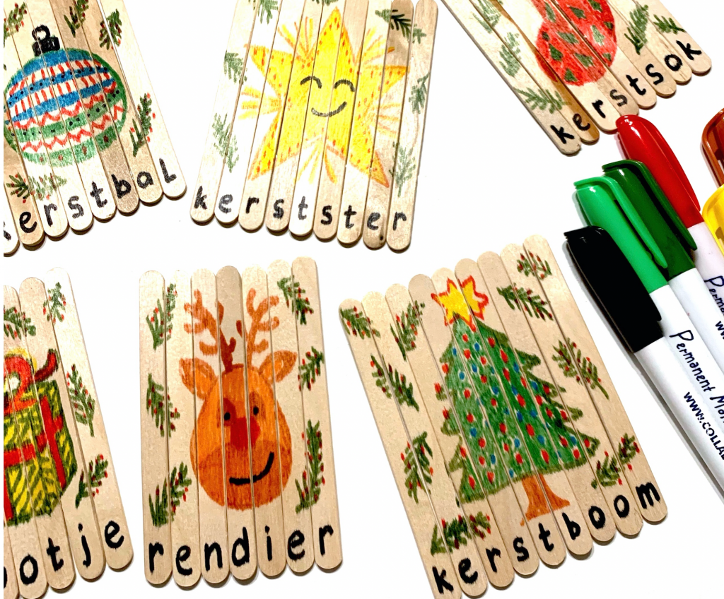 Kerst Puzzelstokjes » Crea met kids