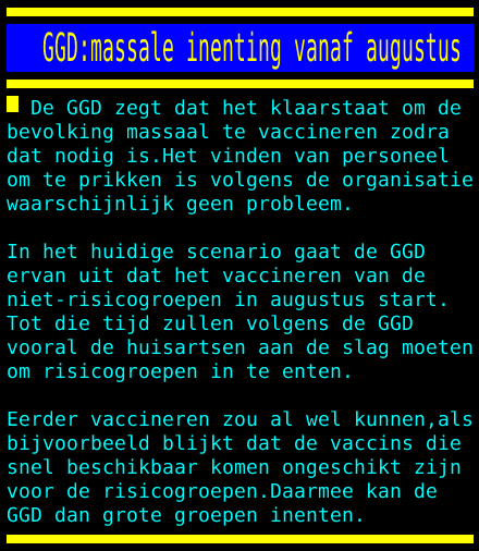 Blik Op NOSjournaal: Krijgt iedereen hetzelfde vaccin? En meer....