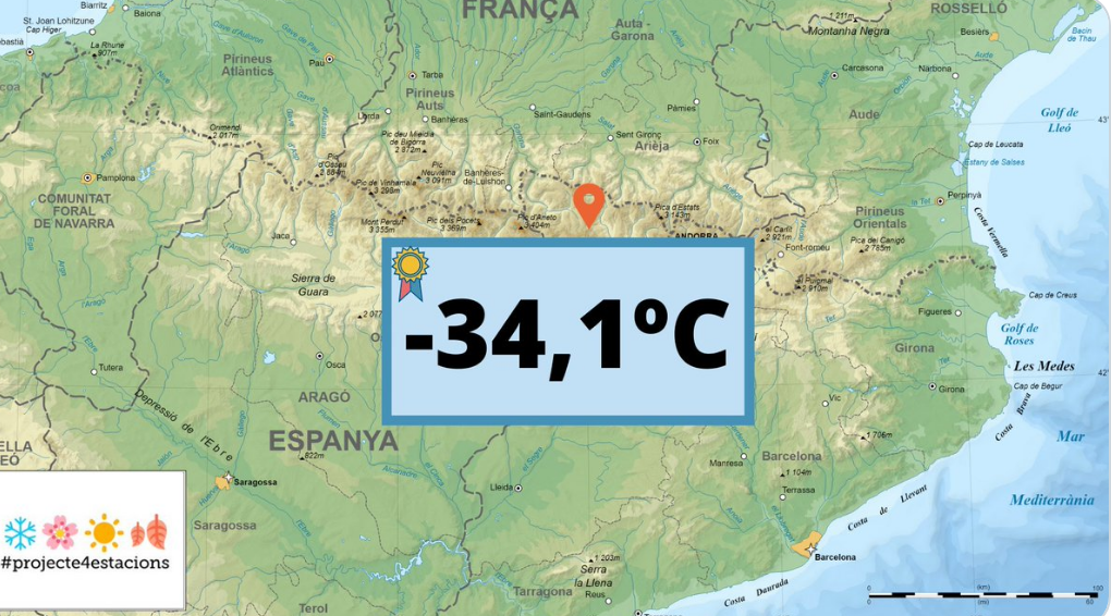 Het was niet eerder zo koud in Spanje: -34,1 – Wel.nl