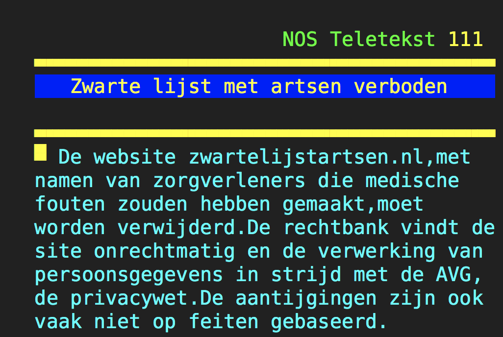 Nooit.nl schrijft over Jaap van Dissel en op teletekst verschijnt dit - Nooit.nl - Real news and journalism