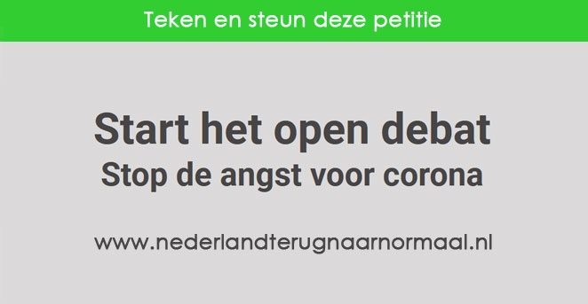 Start het open debat, stop de angst voor corona