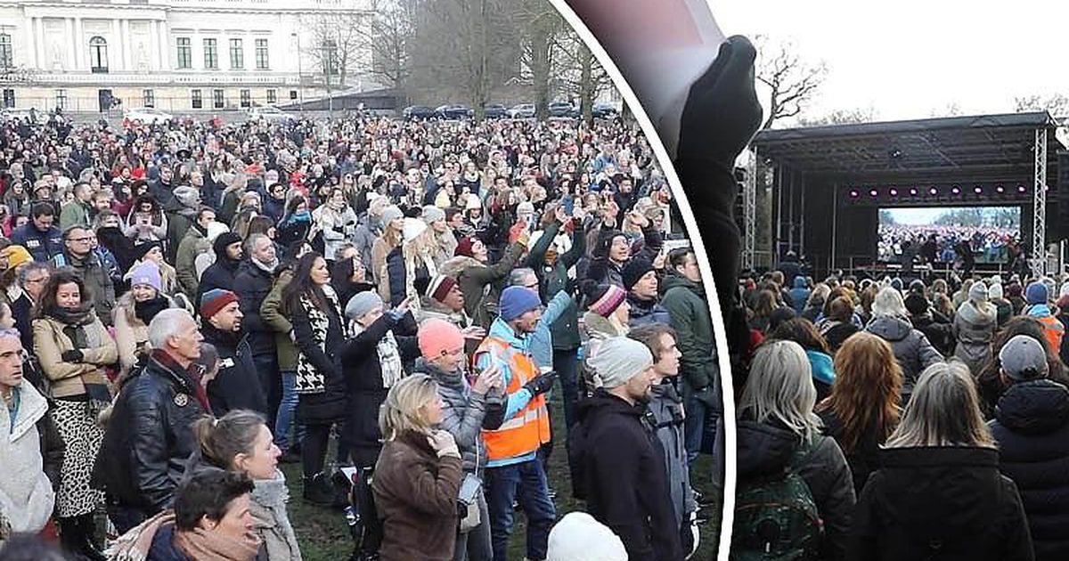 Honderden mensen opeengepakt bij demonstratie in Haarlem | Video | Telegraaf.nl