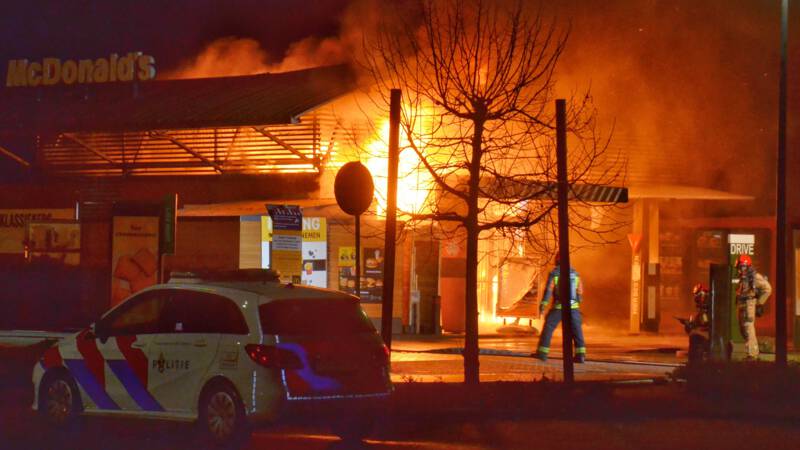 Uitslaande brand bij McDonald's in Stadskanaal