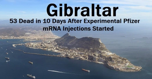 Pfizer injecties zorgen voor een bloedbad op Gibraltar | De Binnenlandsche Bataafsche Courant sinds 1 maart 1798