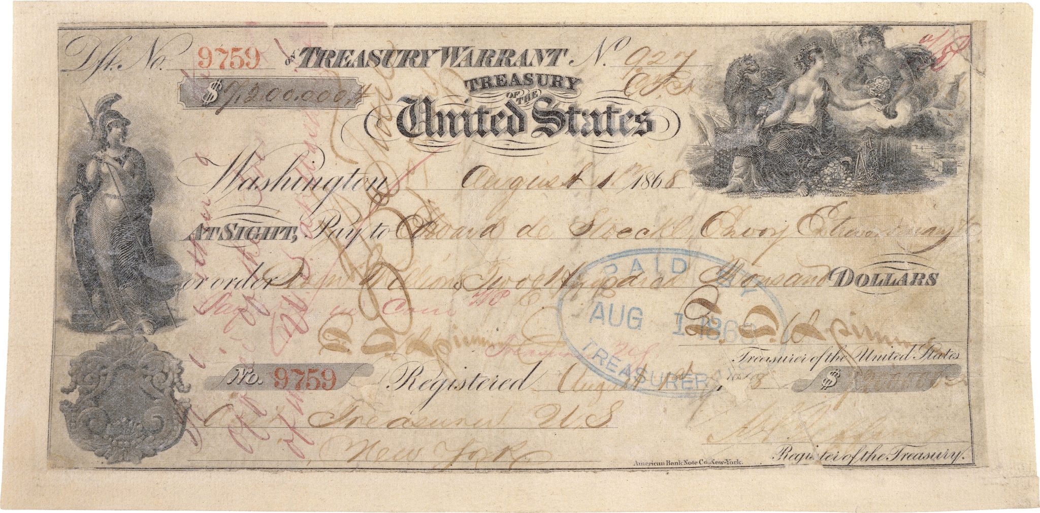 Alaska aangekocht met deze historische cheque | Recordatio