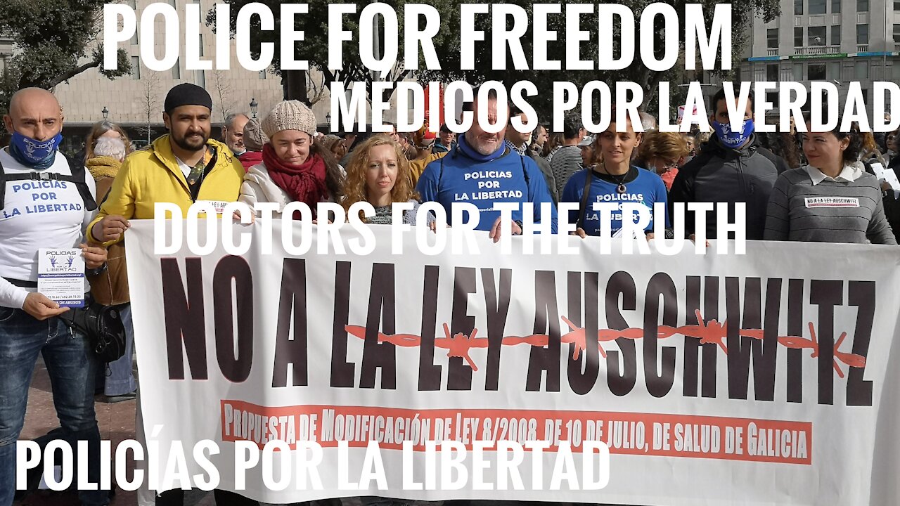 BARCELONA POLICE FOR FREEDOM WITH DOCTORS FOR THE TRUTH DRA NATALIA PREGO MD