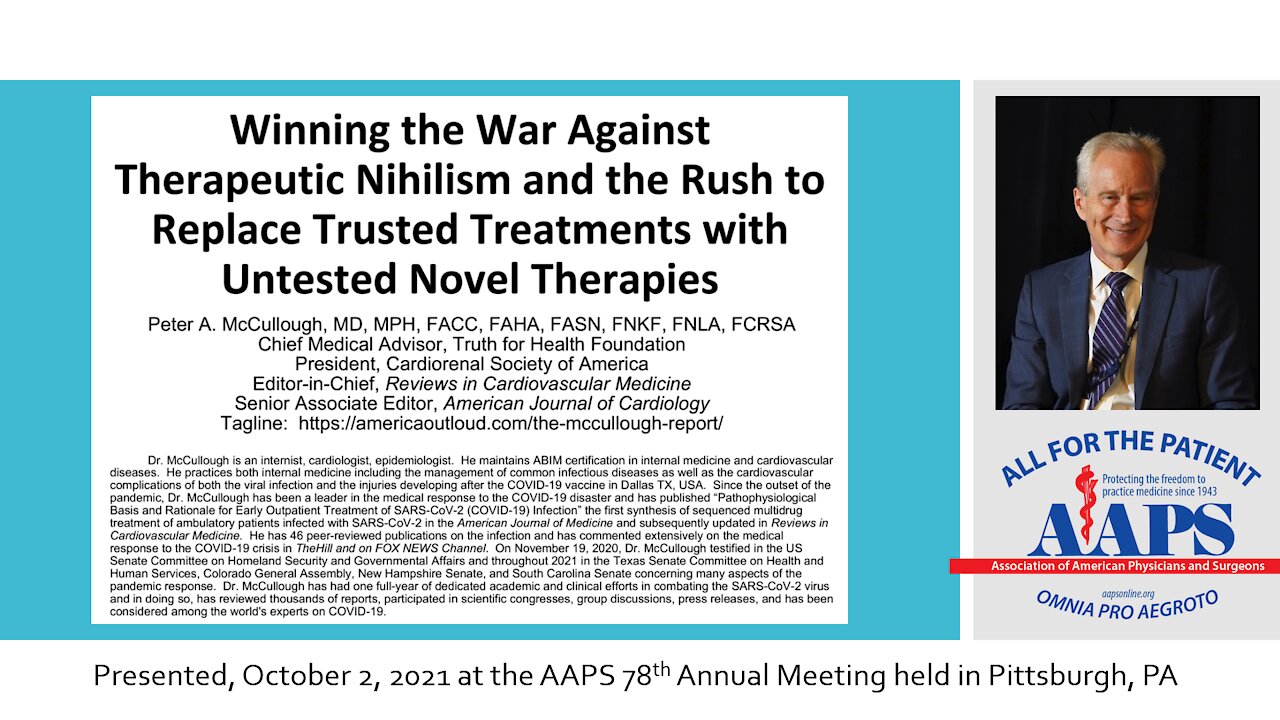 Winning the War Against Therapeutic Nihilism & Trusted Treatments vs Untested Novel Therapies