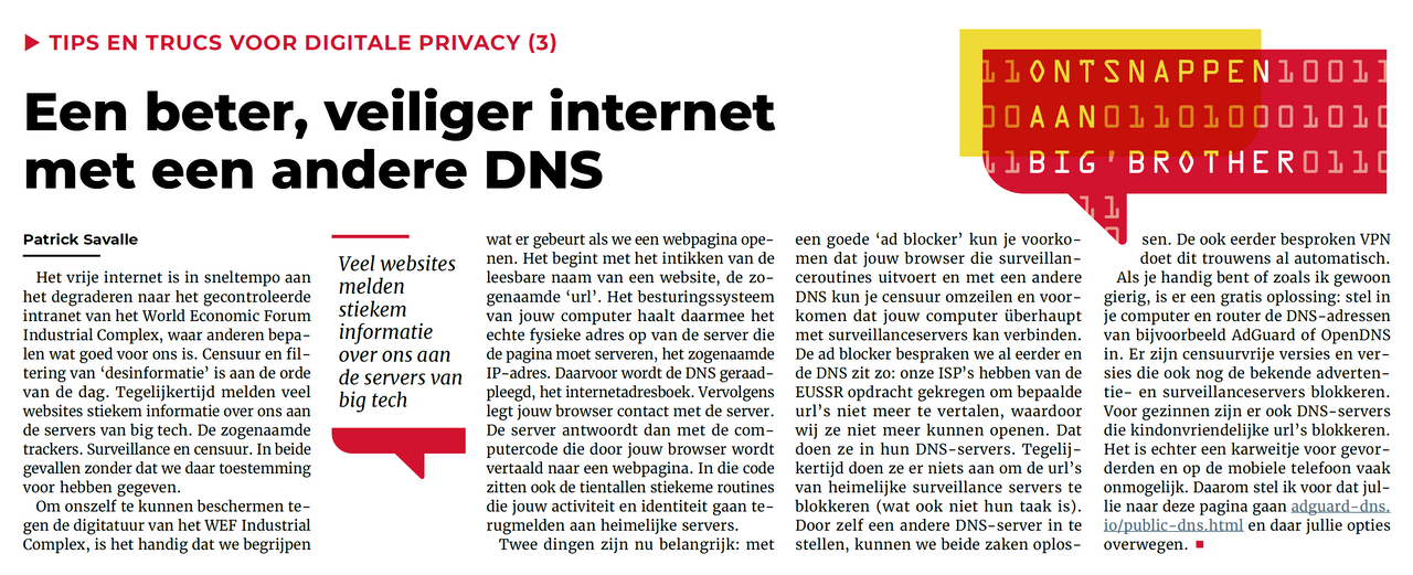Een beter, veiliger internet met een andere DNS (AndereKrant)