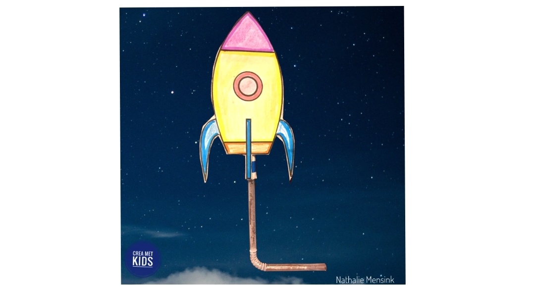 Vliegende raket knutselen » Crea met kids