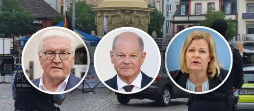 Na de moord van Mannheim: Steinmeier, Scholz, Faeser & Co. eisen bescherming van de democratie: Wanneer beloven de politici eindelijk om de bevolking tegen “islamistisch” geweld te beschermen? | E.J. Bron