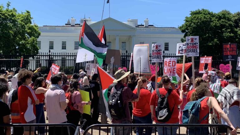 Rode Lijnprotest tegen Gaza in het Witte Huis, meer steun voor Palestina - SDB