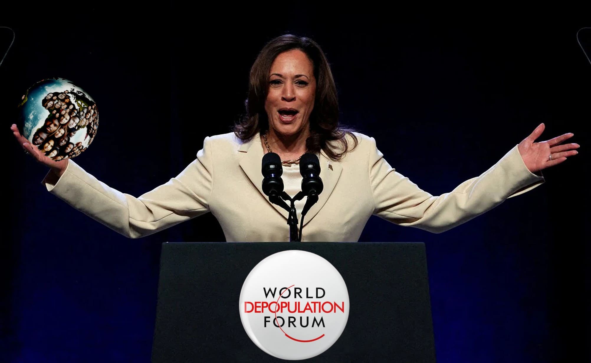 Kamala Harris: Bevolking Drastisch Reduceren! - V-Media