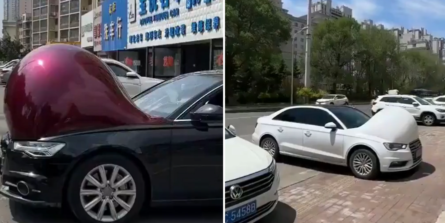 ? Hittegolf in China zorgt ervoor dat auto's opzwellen