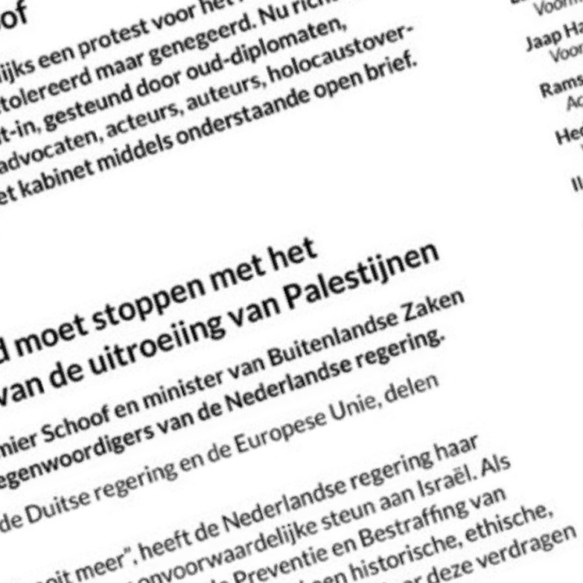 OpinieZ Israëlhaters schrijven schandalige open brief aan premier Schoof