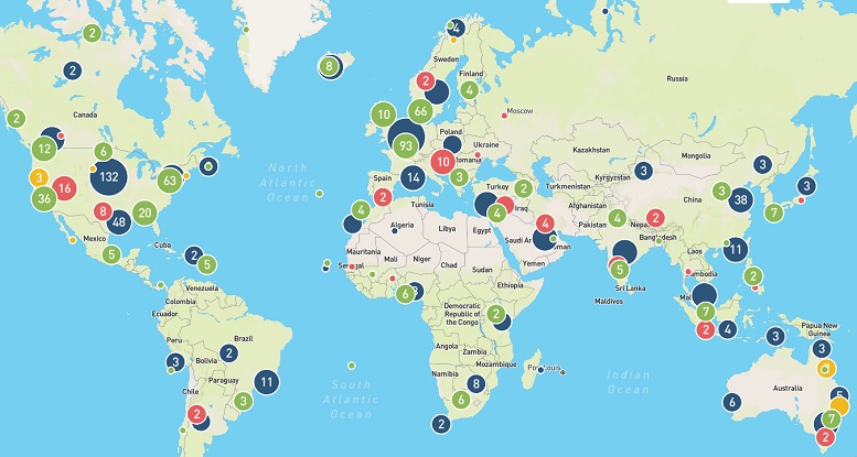 Kaart toont duizenden geo-engineeringprojecten wereldwijd - Dissident.one