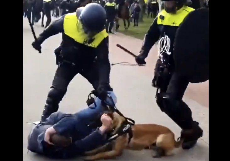 Geen probleem volgens rechtbank dat politieagenten Coronodemonstrant dood probeerden te slaan - dat mag in dit land - Dissident.one